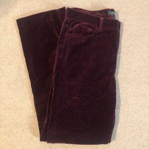 SOLD! LAUREN Ralph Lauren luscious wine stretch velvet slacks, straight fit